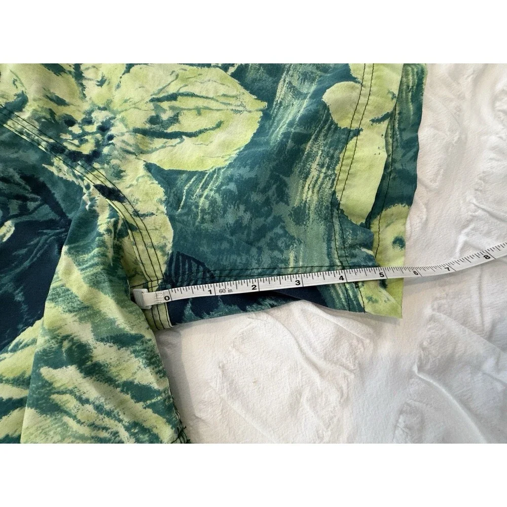 Jams World Men’s Lined Swim Trunks, Large, Green Floral, GUC